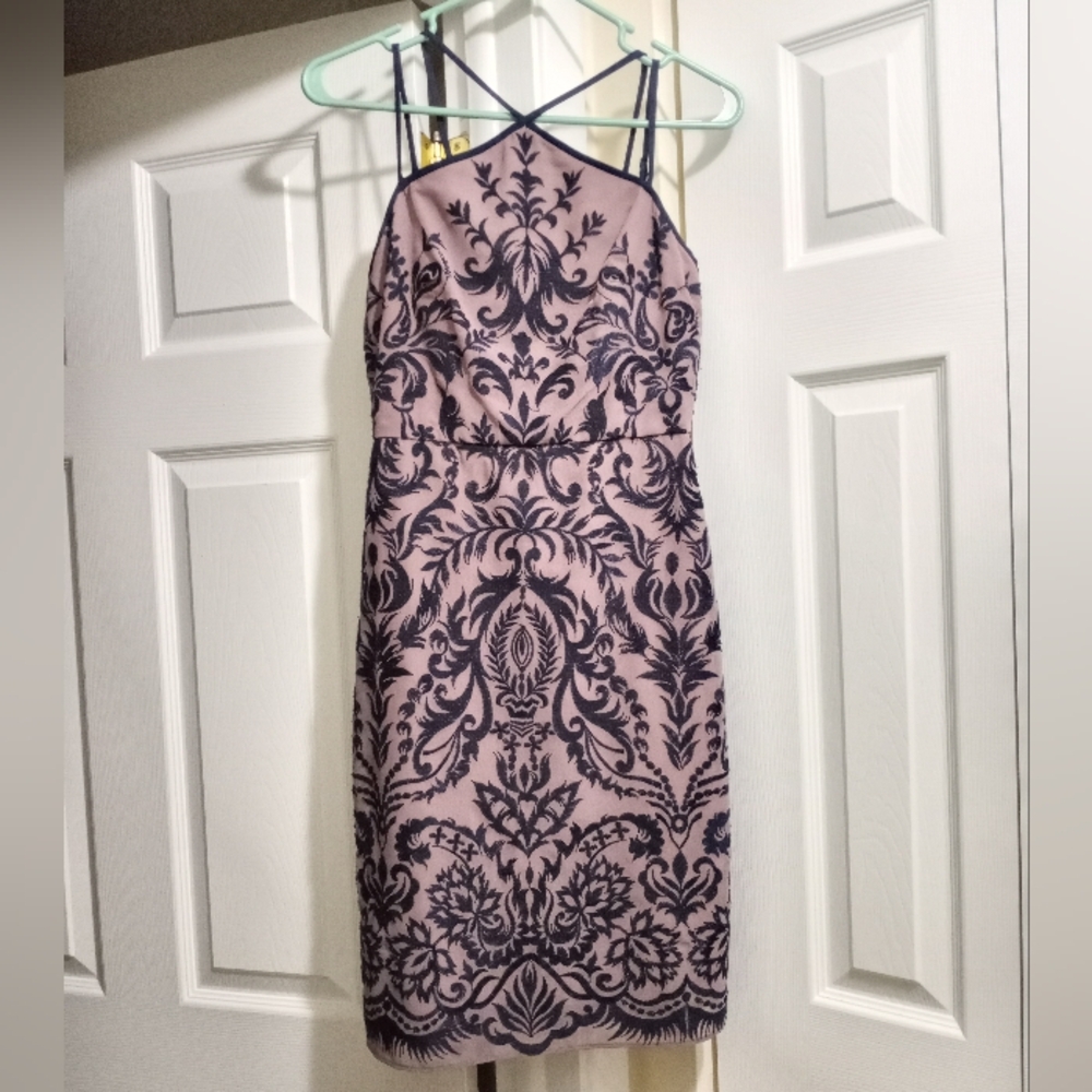 BCBG Navy and Purple Women's Dress
